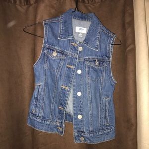 Girls Oldnavy Jean Vest (8 Medium)